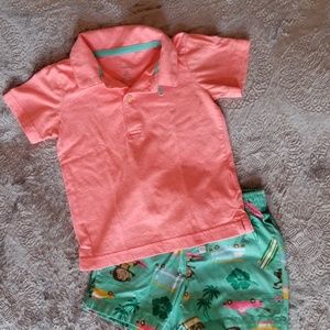 Set: polo shirt and shorts